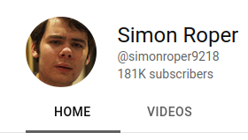 Image of Simon Roper with his YouTube channel details